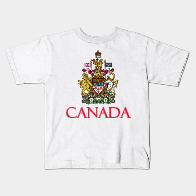 Canada - Coat of Arms Design Kids T-Shirt by Naves